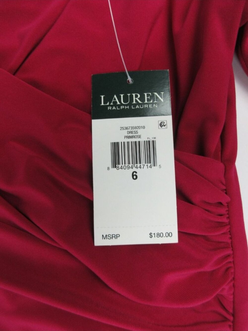 NEW Lauren Ralph Lauren Women's 6 Cold-Shoulder Jersey Gown NWT $180 - Picture 2 of 2